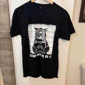 Source Unknown Black Catnip Graphic T-Shirt